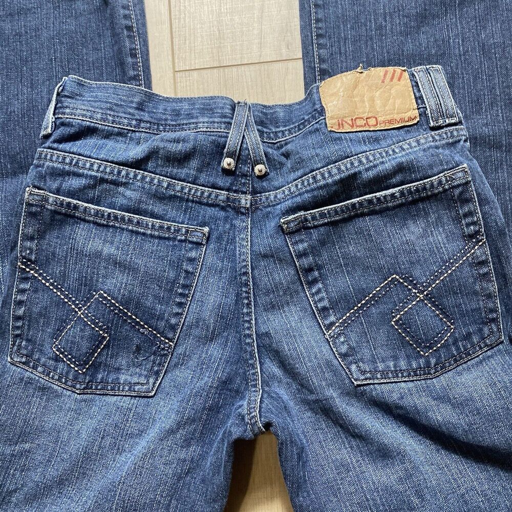 JNCO Premium Riley Women’s 16 32x32 Bootcut Jeans Low Rise Vintage Dark Wash - Picture 2 of 10